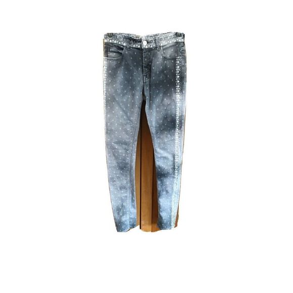 MM6 Maison Margiela Jeans Skinny IT 42 US M Gray Women Zip Slim Fit Cotton Blend - Picture 1 of 10